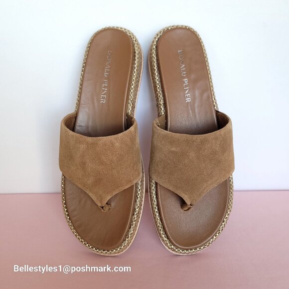 DONALD PLINER Aneeta Wedge Slip-on Sandals- Women’s Size 9.5M -Saddle Color⭐ - Picture 8 of 16
